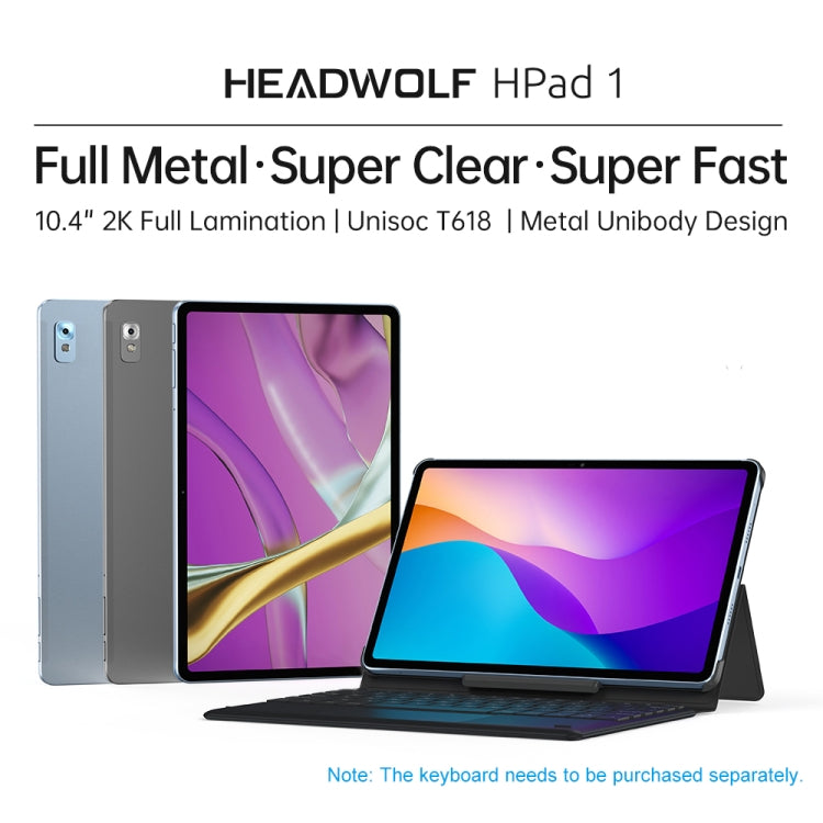 Android 11 Unisoc T618 Octa Core up to 2.0GHz, Support Dual SIM & WiFi & Bluetooth, Global Version with Google Play, US Plug, Hpad1  8GB+128GB, Hpad1 8GB+128GB