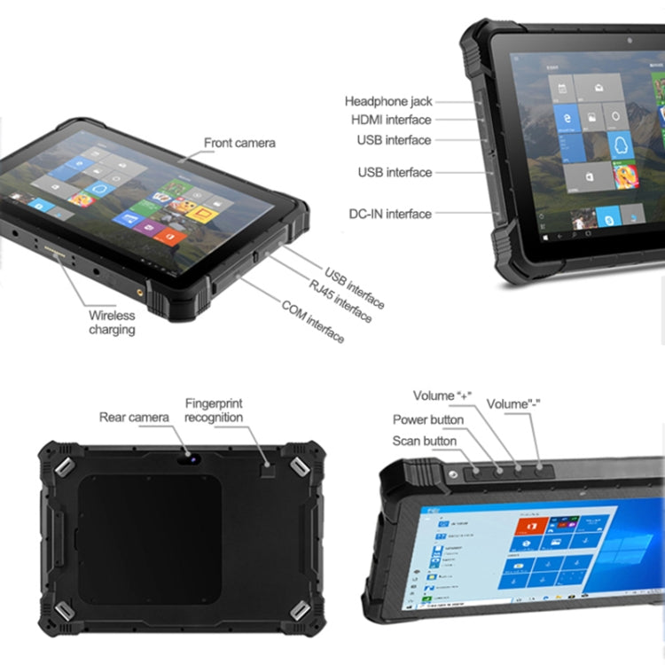 IP67 Waterproof Shockproof Dustproof, Windows10 Intel Pentium J4205 Quad Core, Support GPS/WiFi/BT/NFC, S10 Pro 8GB+128GB