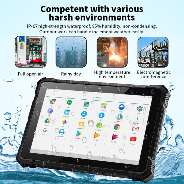 IP67 Waterproof Shockproof Dustproof, Windows10 Intel Pentium J4205 Quad Core, Support GPS/WiFi/BT/NFC, X4 8GB+128GB