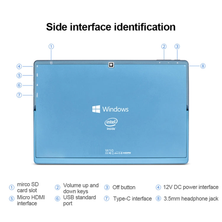 Windows 10 System, Intel Gemini Lake N4120 Quad Core up to 2.6GHz, without Keyboard & Stylus Pen, Support Dual Band WiFi & Bluetooth & TF Card & HDMI, US Plug, W10 without Keyboard & Stylus Pen