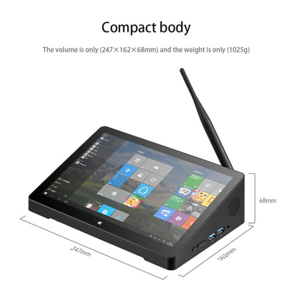 Windows 10 Intel Celeron J4125 Quad Core up to 2.7GHz, Support WiFi & BT & TF Card & HDMI & RJ45, US Plug, H10PRO 8GB+128GB