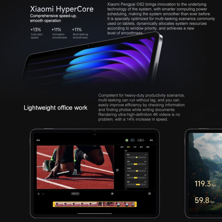 Xiaomi Pad 7 Pro 11.2 inch, 8GB+256GB, HyperOS 2 Qualcomm Snapdragon 8s Gen3 Octa Core, 8GB+256GB