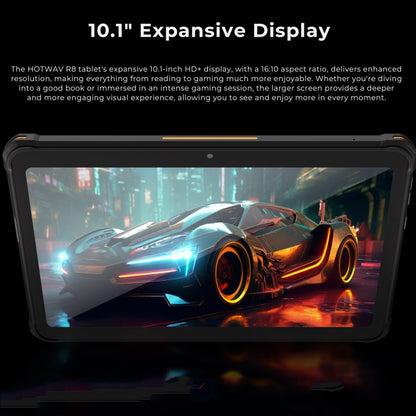 HOTWAV Tab R8 IP68/IP69K Rugged Tablet, 4GB+128GB, 10.1 inch Android 14 Unisoc T606 Octa Core 4G Network, Global Version with Google Play, EU Plug, Tab R8