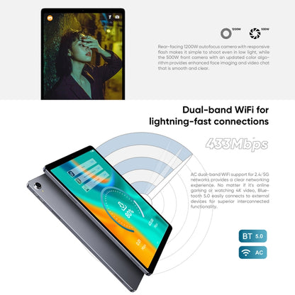 Android 10.0, MT8183 Octa Core up to 2.0GHz, Support Bluetooth & Dual Band WiFi & OTG & TF Card, HiPad Plus 4GB+128GB