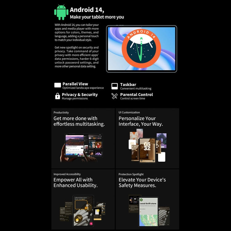 Teclast T60 Plus 4G LTE Tablet PC, 6GB+128GB, 12 inch Android 14 MediaTek Helio G88 Octa Core, Support Dual SIM, T60 Plus