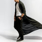 Mens Casual Loose Long Cardigans Coat (Color:Black Size:S), S, M, L, XL, XXL, XXXL