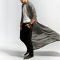 Mens Casual Loose Long Cardigans Coat (Color:Black Size:S), S, M, L, XL, XXL, XXXL