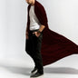 Mens Casual Loose Long Cardigans Coat (Color:Black Size:S), S, M, L, XL, XXL, XXXL