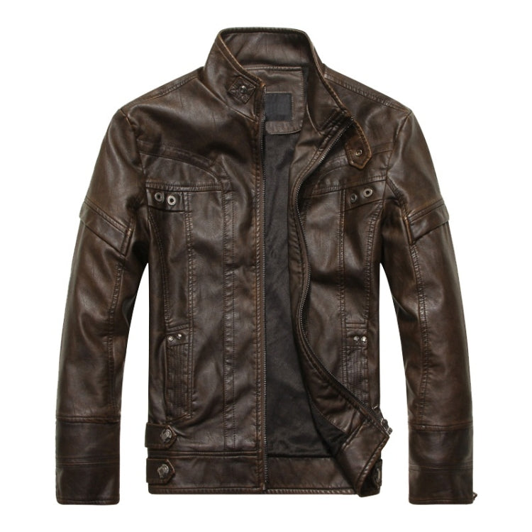 Men Plus Velvet Fashion Leather Jacket Motorcycle Coat, M, L, XL, XXL, XXXL, 4XL, 5XL