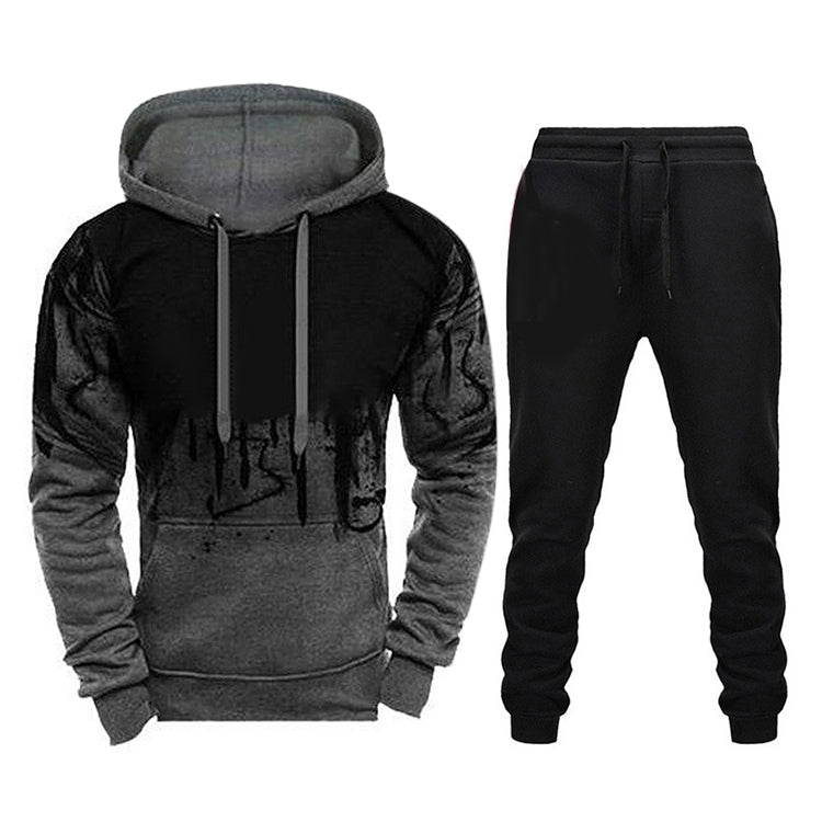 Men Loose Print Hoodie Sport Sweatshirt Set S, M, L, XL, XXL, XXXL, XXXXL