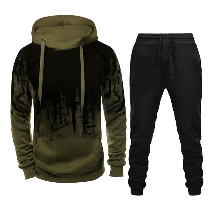 Men Loose Print Hoodie Sport Sweatshirt Set S, M, L, XL, XXL, XXXL, XXXXL