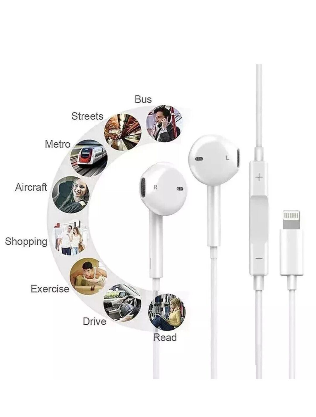 FOR APPLE Headphones EARPHONES Wired EARBUDS FOR iPhone 14 13 12 11 X XS MAX XR