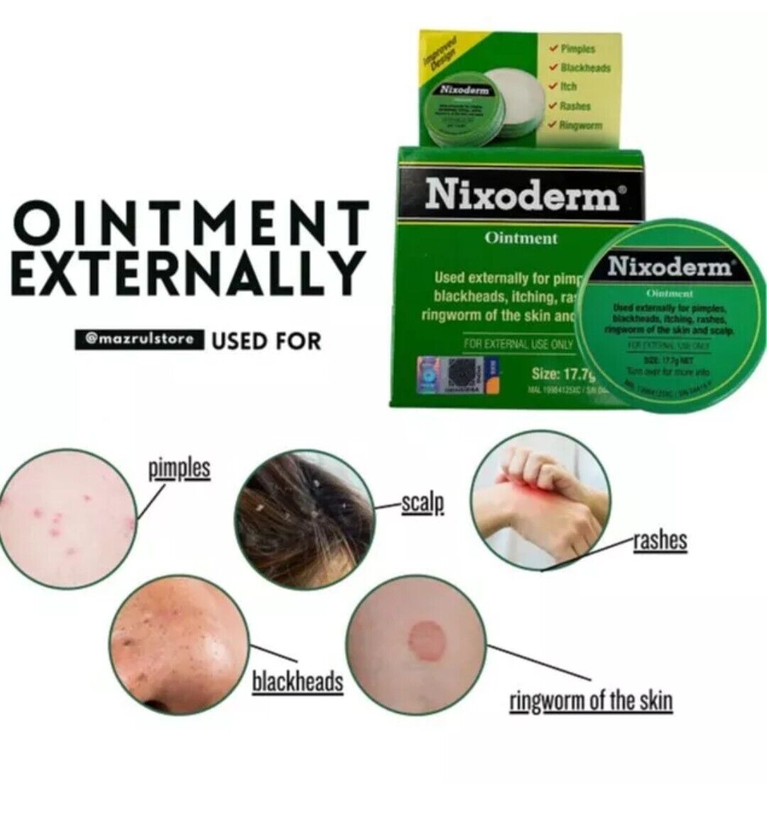 Nixoderm for Skin Problems- Eczema Pimples & Acne Blemishes Rashes 17.7g each