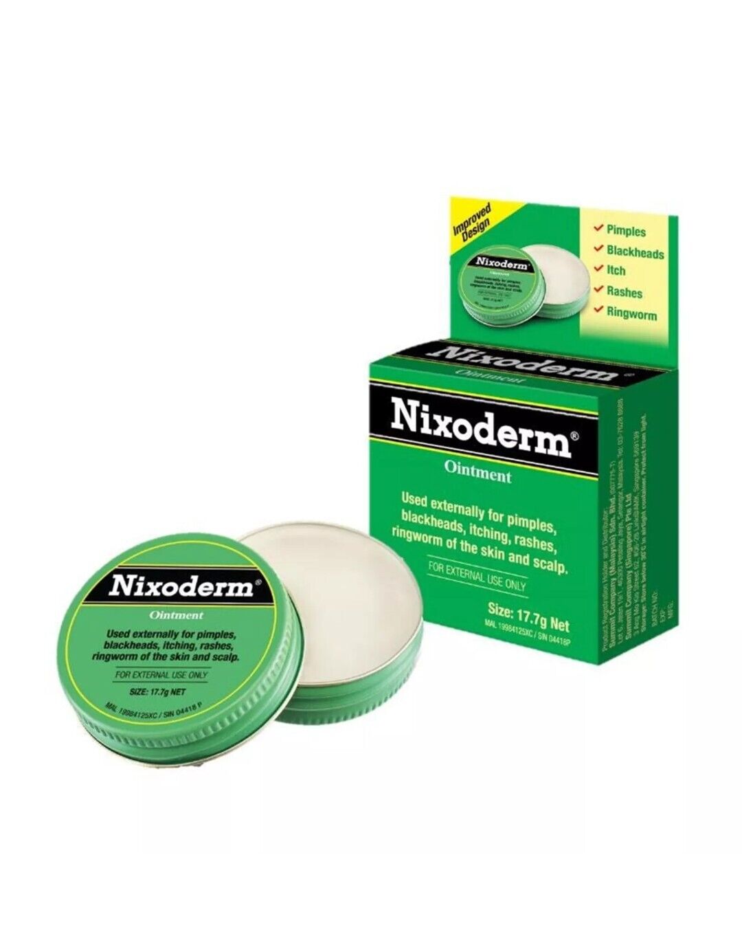 Nixoderm for Skin Problems- Eczema Pimples & Acne Blemishes Rashes 17.7g each